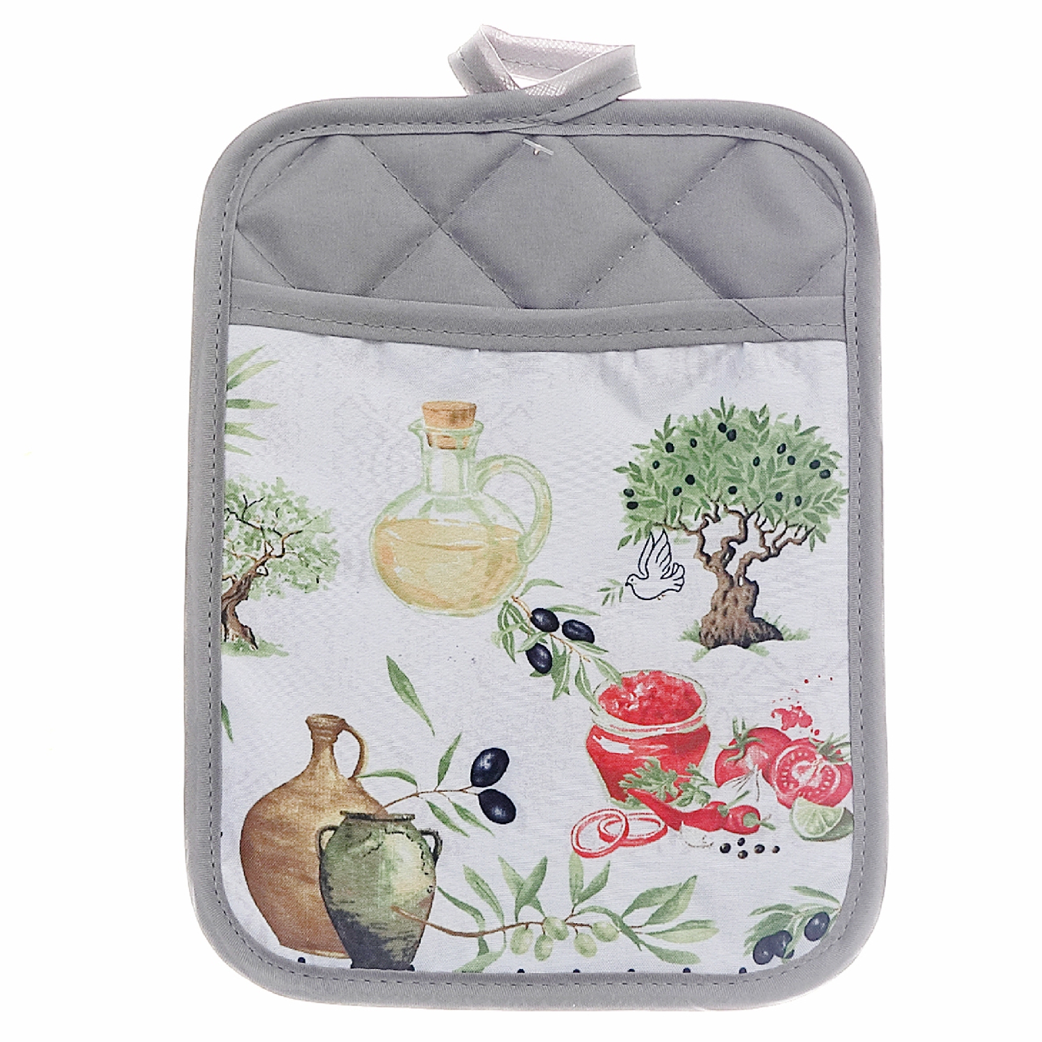 Maison Concepts Pot Holder With Pocket Olives - Set of 6