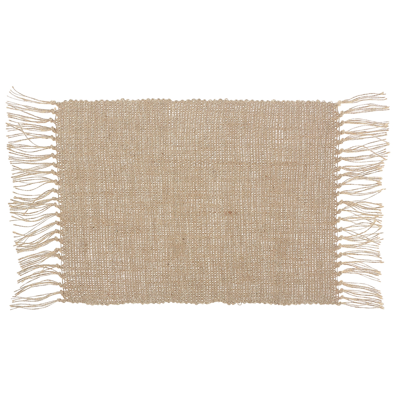 Maison Concepts Rectangular Handloom Placemat White Natural 14 X 20 - Set of 12