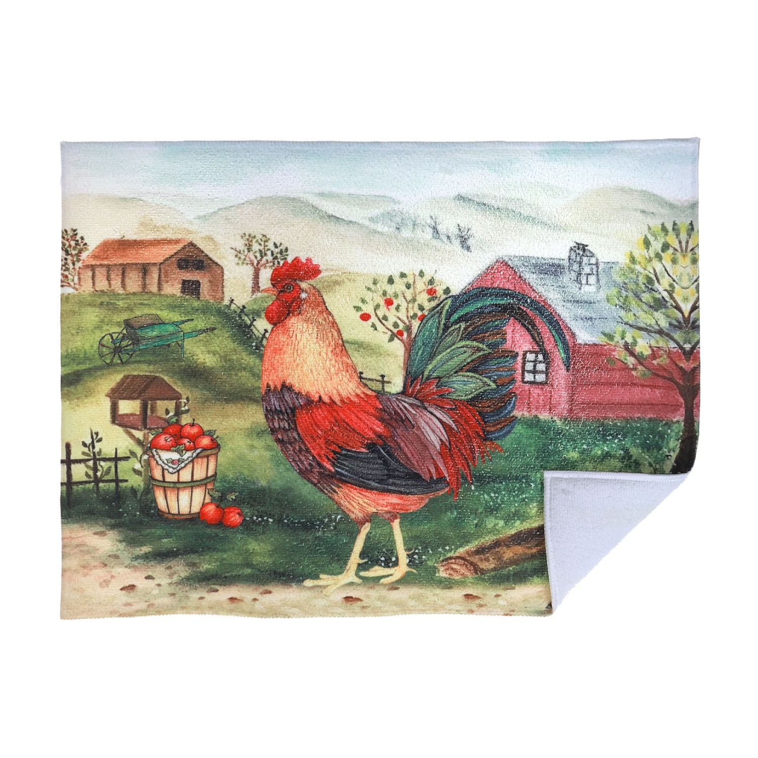 Maison Concepts Microfibre Drying Mat Roosters