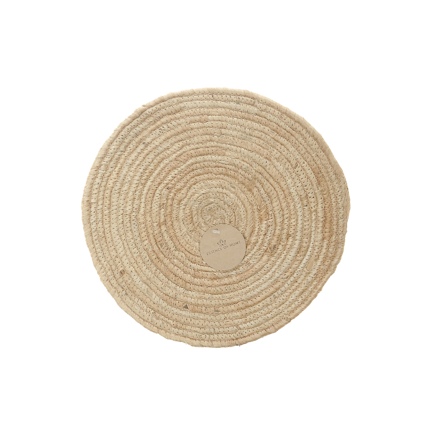 Maison Concepts Plain Round Rope Jute Braided Placemat 14 X 14 - Set of 12