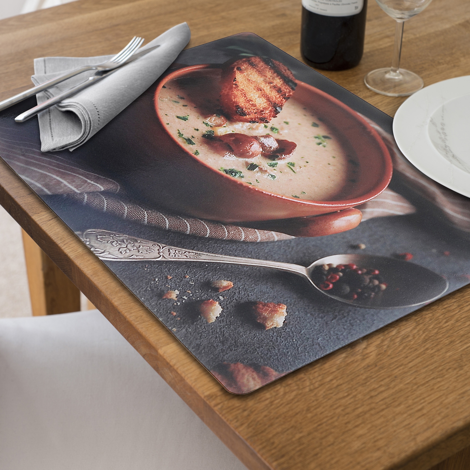 Maison Concepts Plastic Placemat Mushroom Soup 12 X 18 - Set of 12