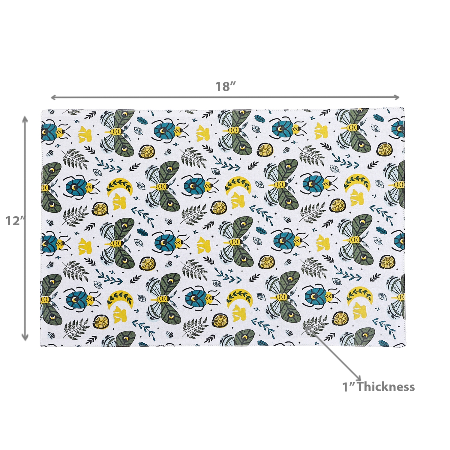 Maison Concepts Cotton Placemat Butterfly & Beetle 12 X 18 - Set of 12