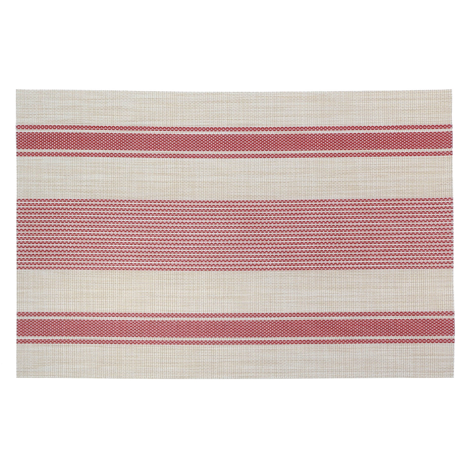 Maison Concepts Vinyl Placemat Bistro Stripe Red 12 X 18 - Set of 12