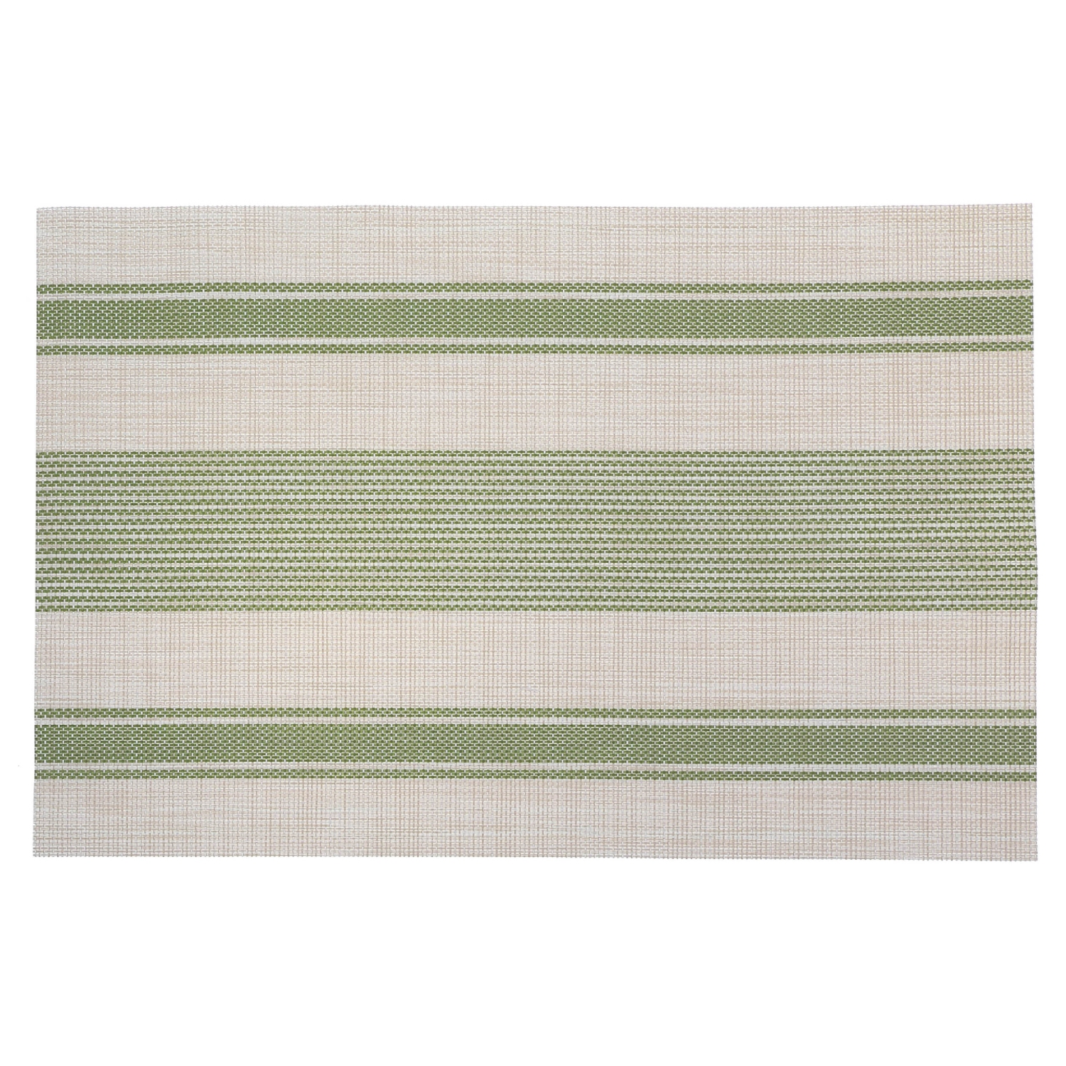 Maison Concepts Vinyl Placemat Bistro Stripe Green 12 X 18 - Set of 12