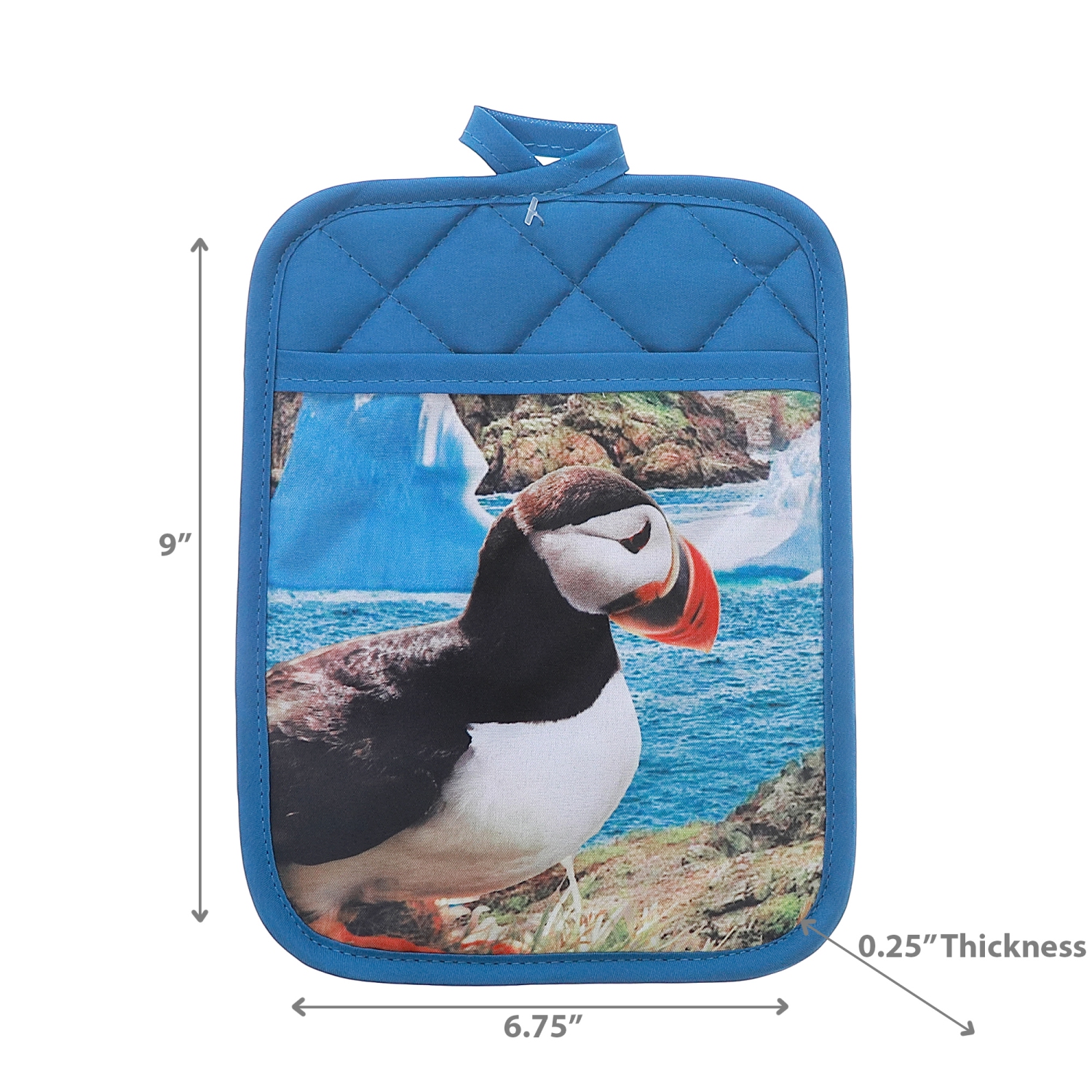 Maison Concepts Pot Holder With Pocket Puffin - Set of 6