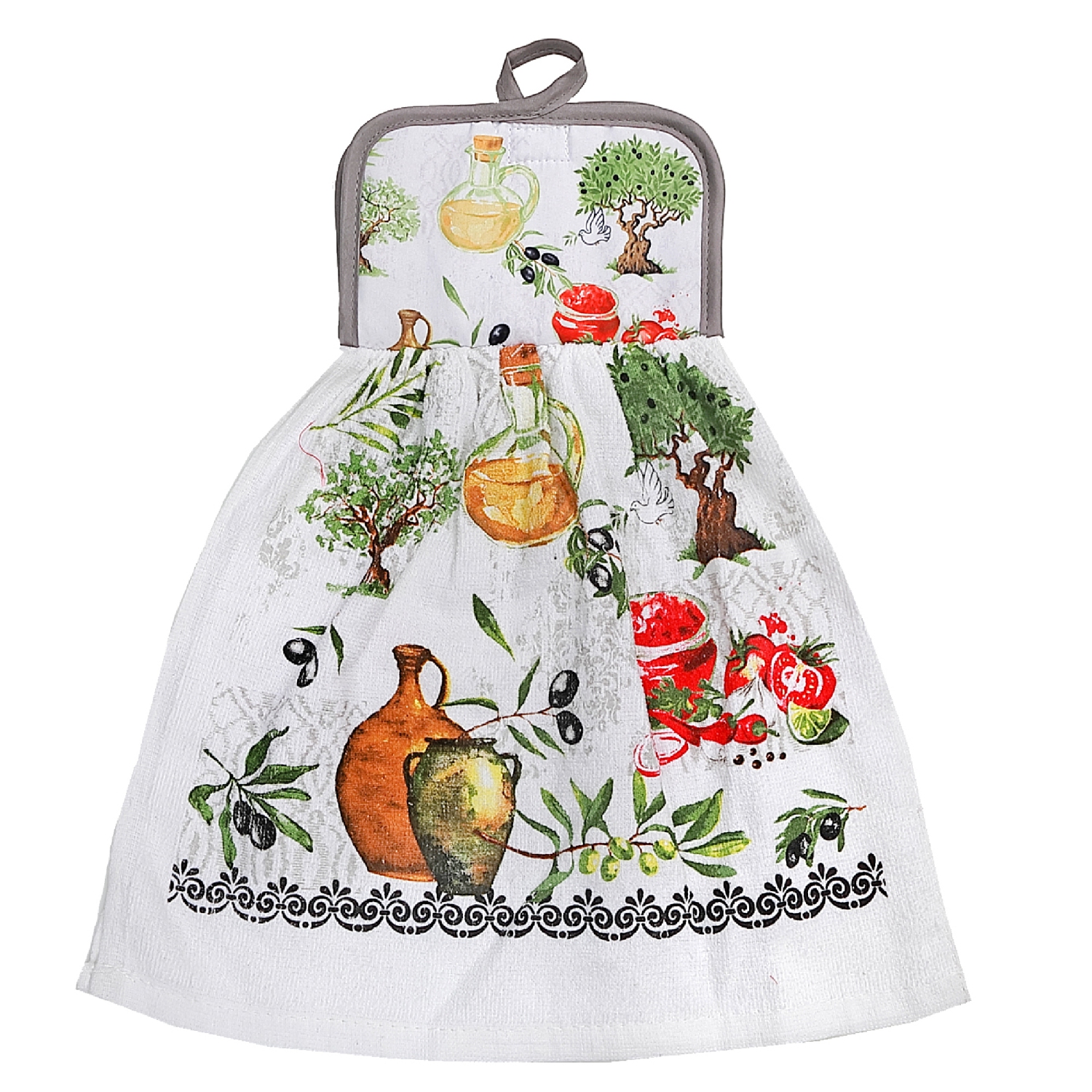 Maison Concepts Tie Hand Towel Olives - Set of 2