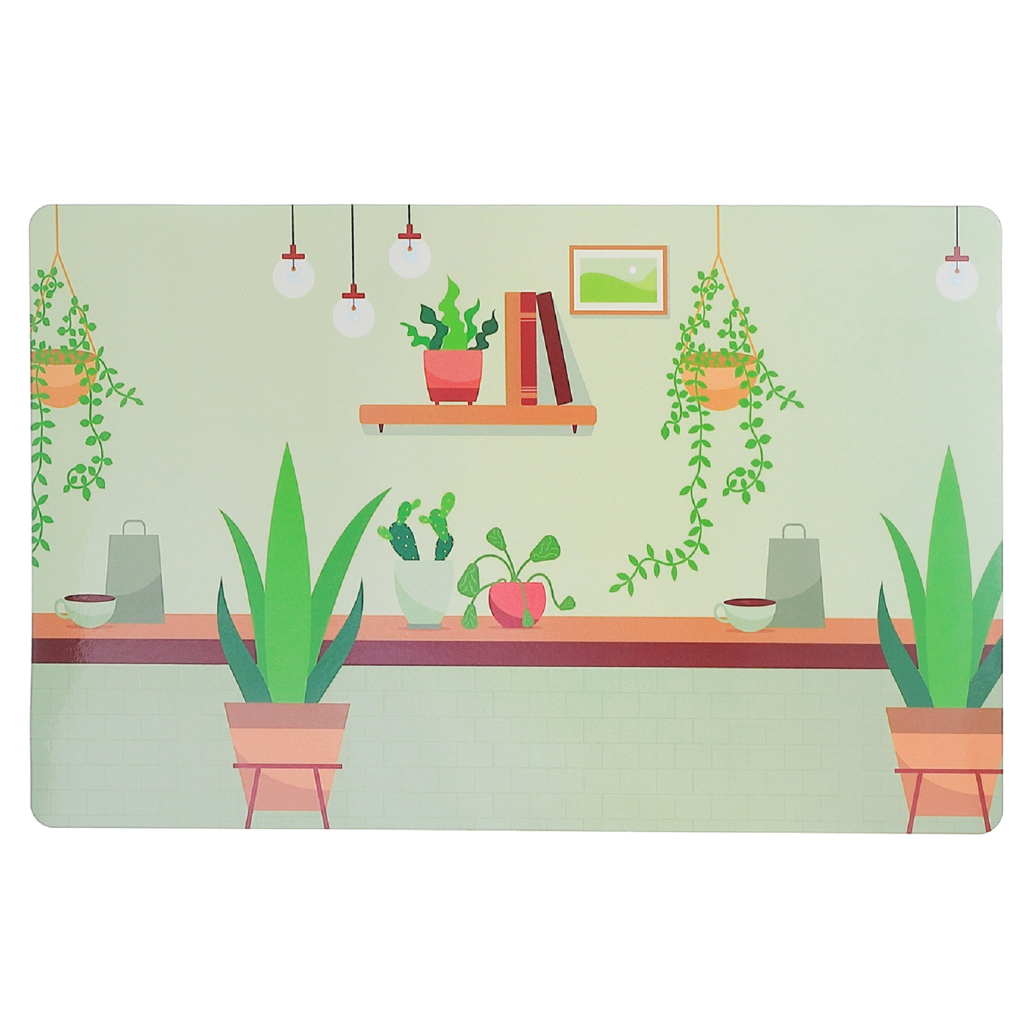 Maison Concepts Plastic Placemat Cafe Garden Bar 12 X 18 - Set of 12