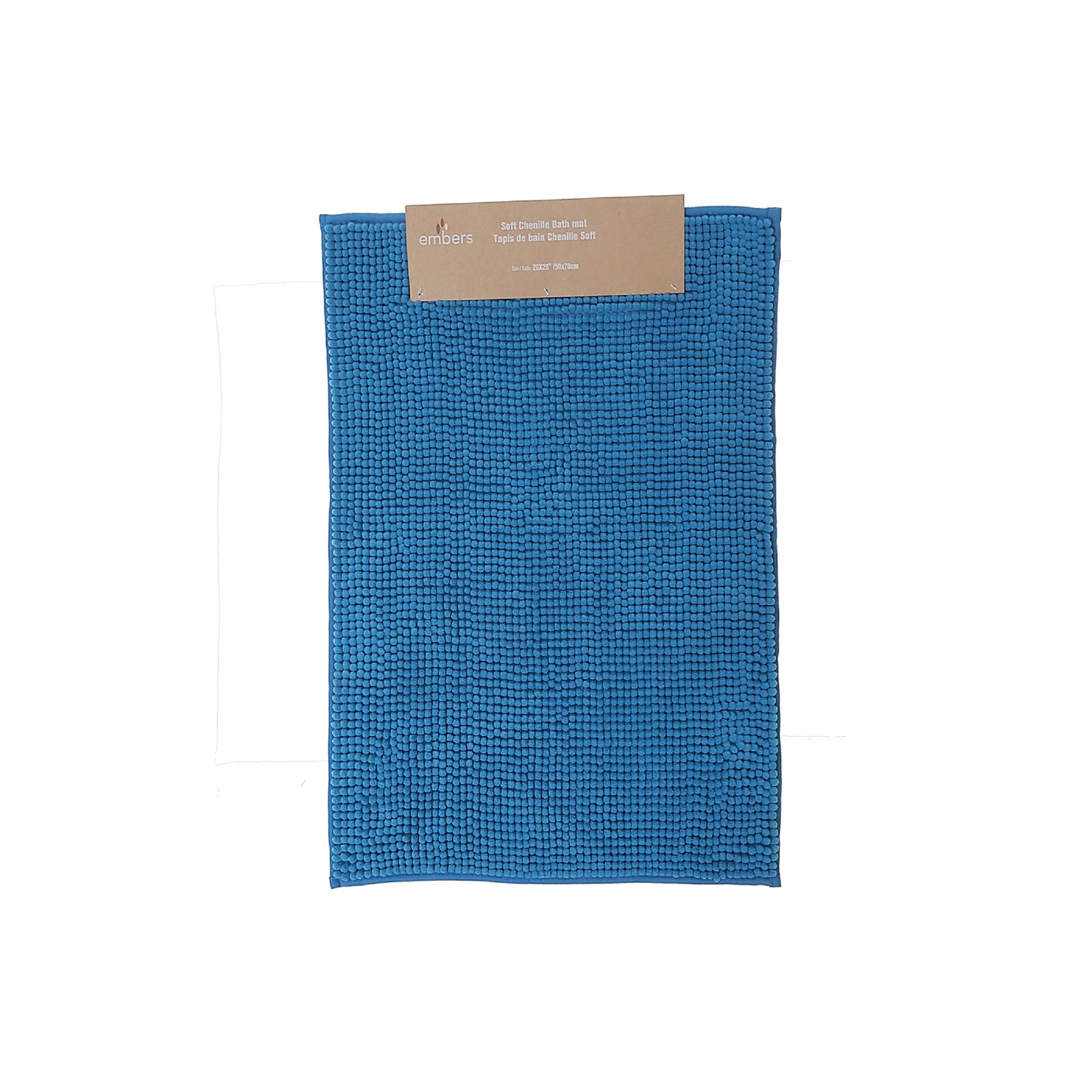 Maison Concepts Solid Color Cheniile Bath Mat 20X28 Blue