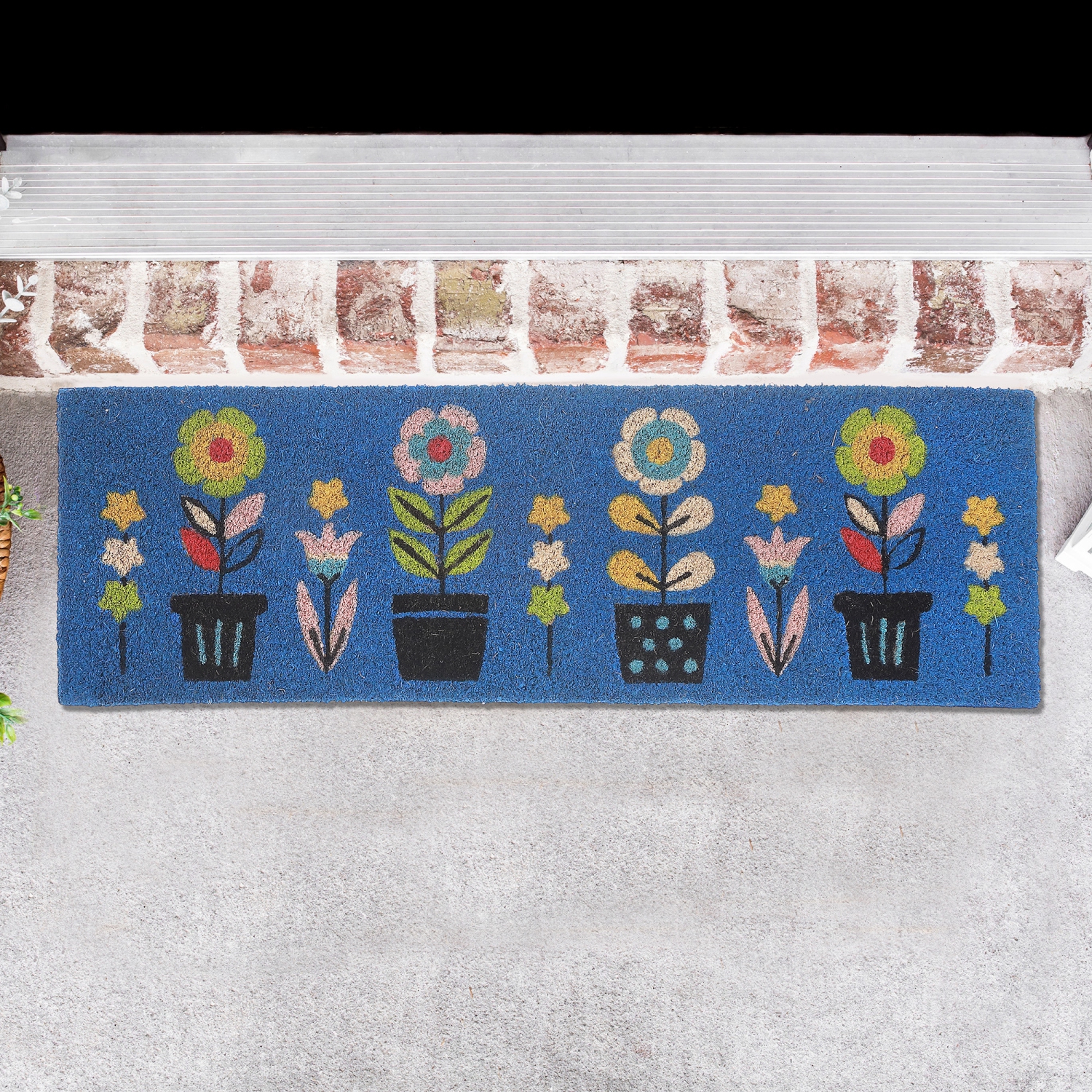 Maison Concepts Coir Door Mat Triple Florals 10 X 30