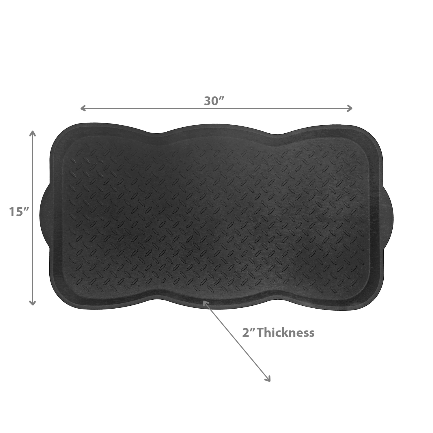 Maison concepts – Plateau de bottes à bord festonné 15 x 30 po