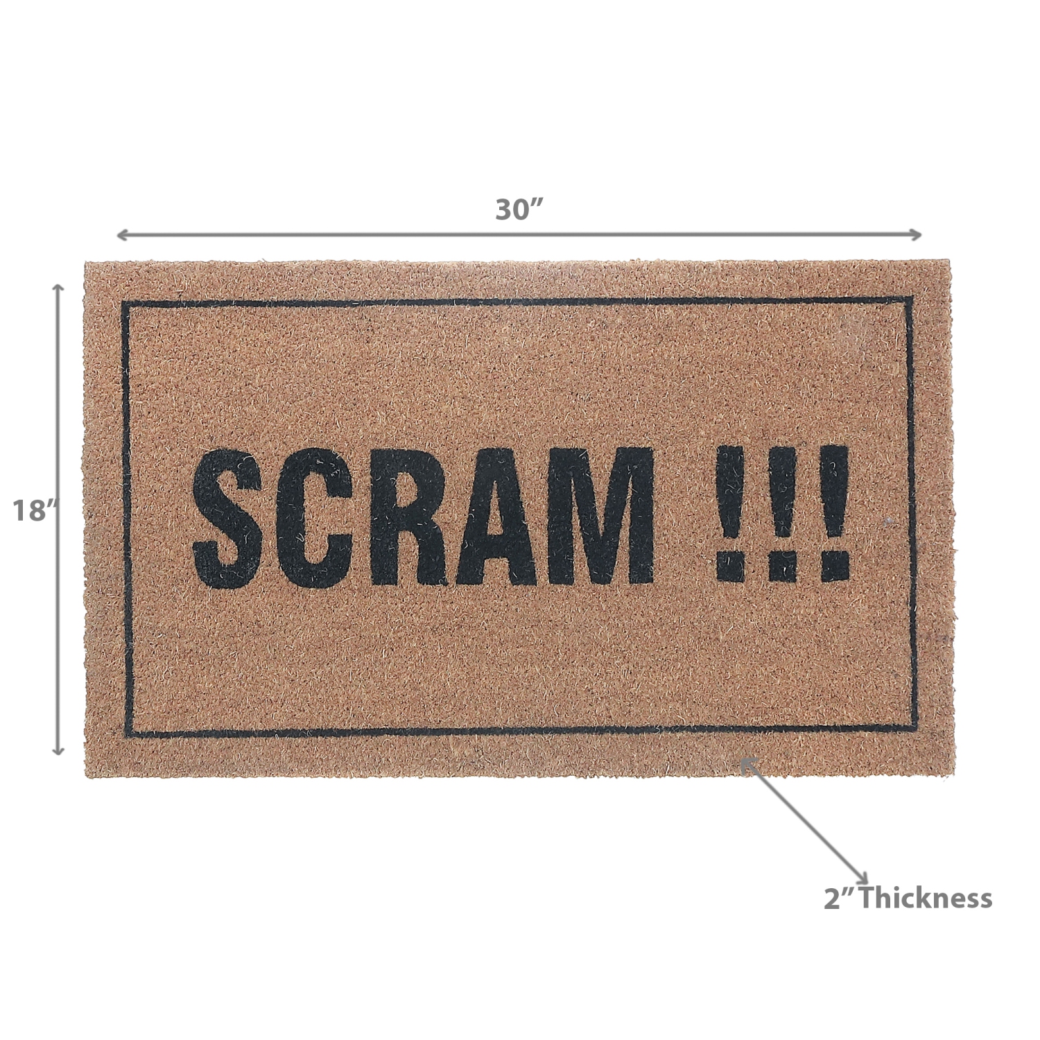 Maison Concepts Coir Door Mat Scram 18 X 30