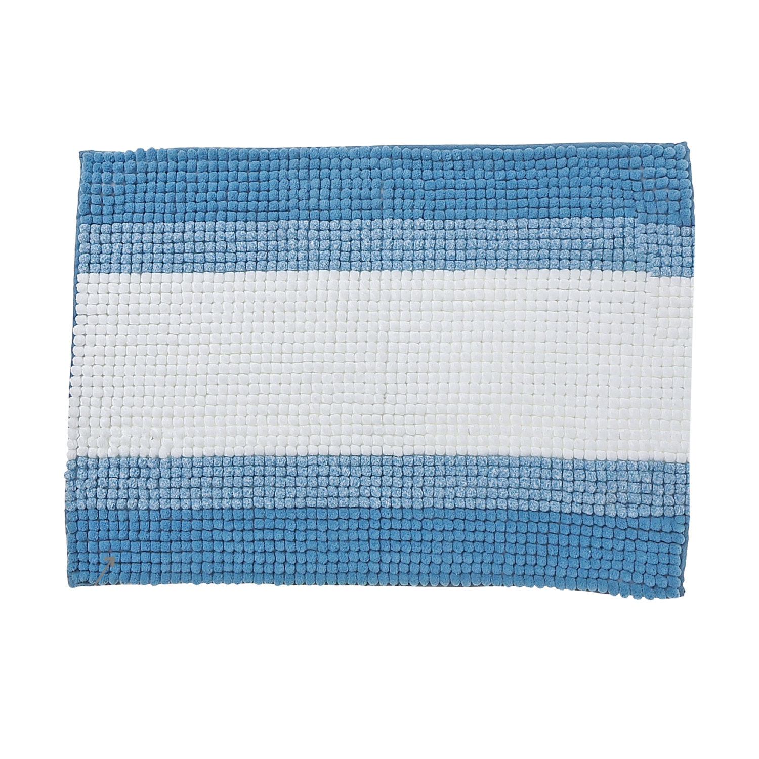 Maison Concepts Stripe Chenille Bath Mat 20X28 Blue