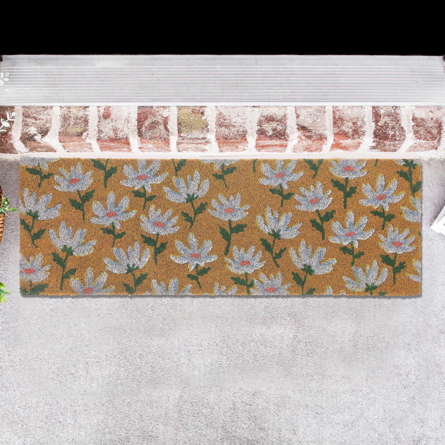 Maison Concepts Coir Door Mat Shasta Daisy 10 X 30