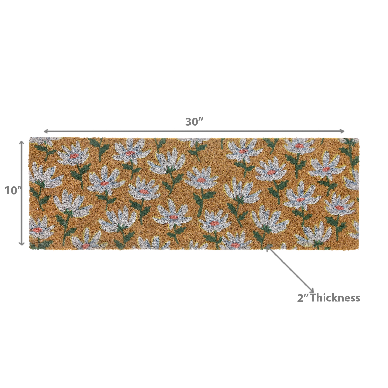 Maison Concepts Coir Door Mat Shasta Daisy 10 X 30