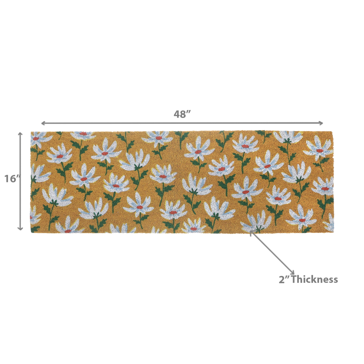 Maison Concepts Coir Door Mat Shasta Daisy 16 X 48