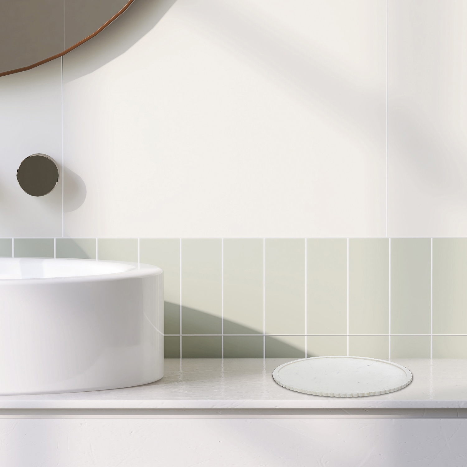 Maison Concepts White Marble Round Tray