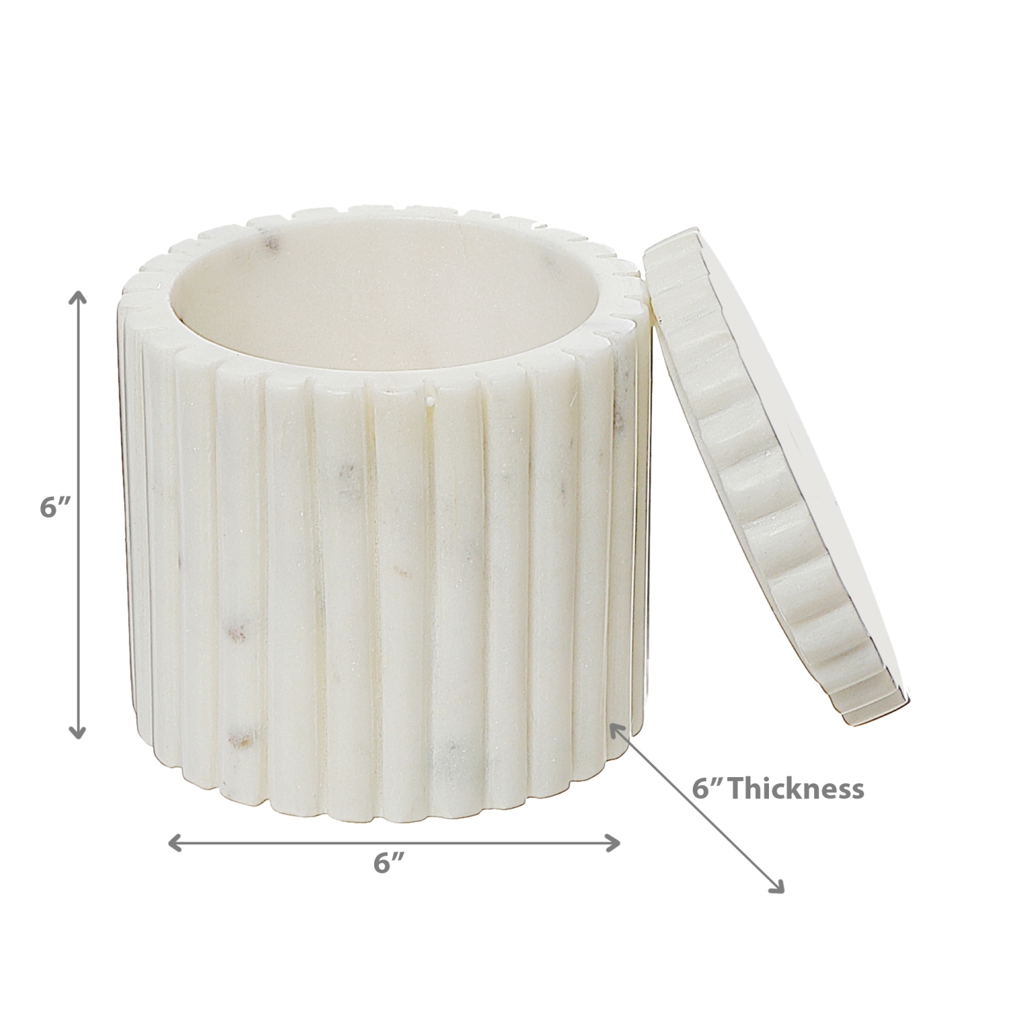 Maison Concepts White Marble Canister