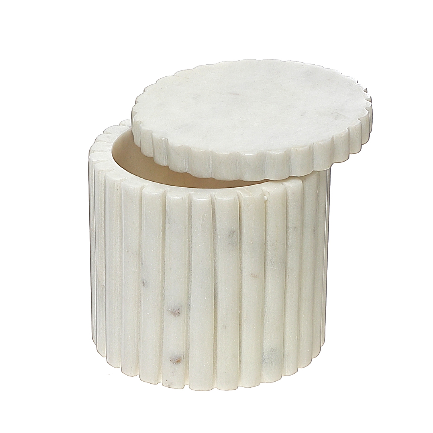 Maison Concepts White Marble Canister