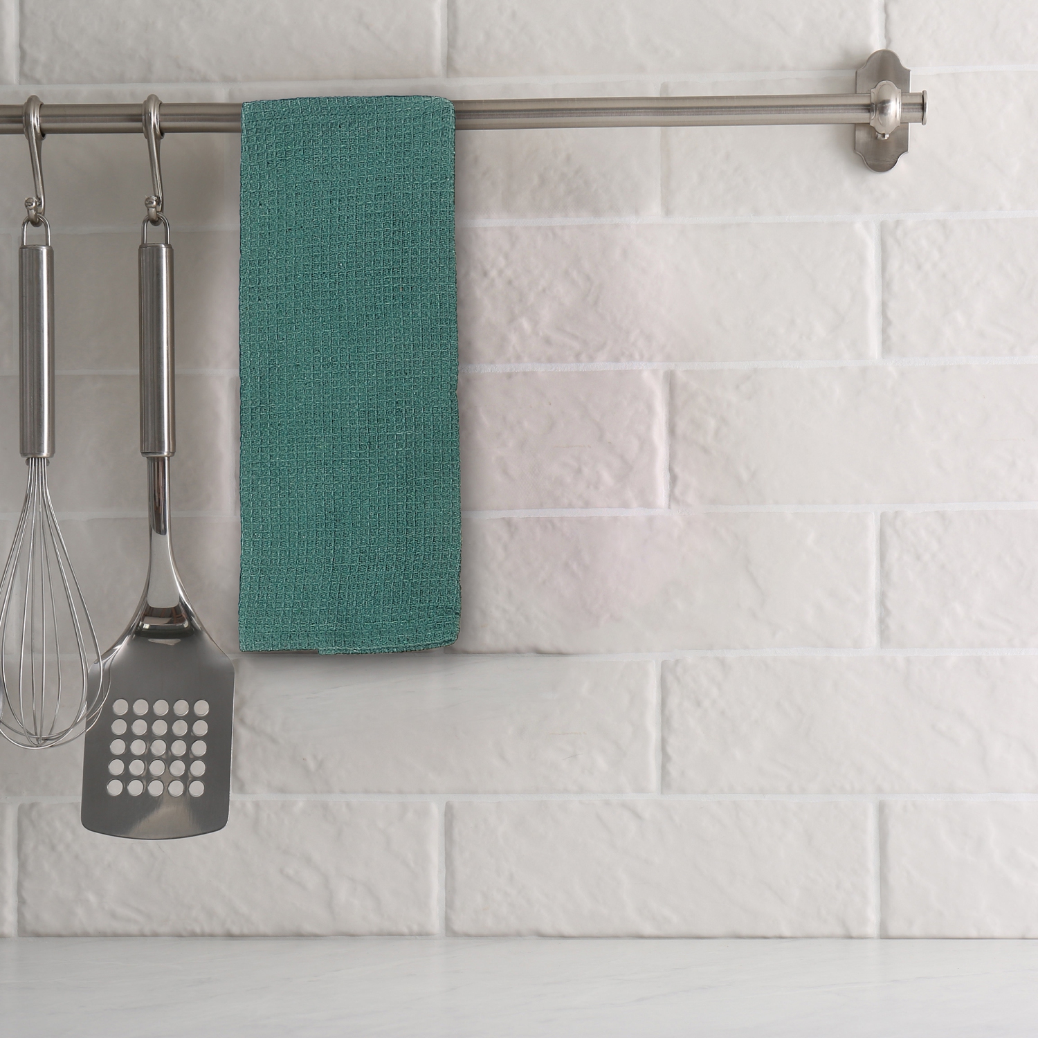 Maison Concepts Dish Towel Set Of 3 PCs Block Print Green