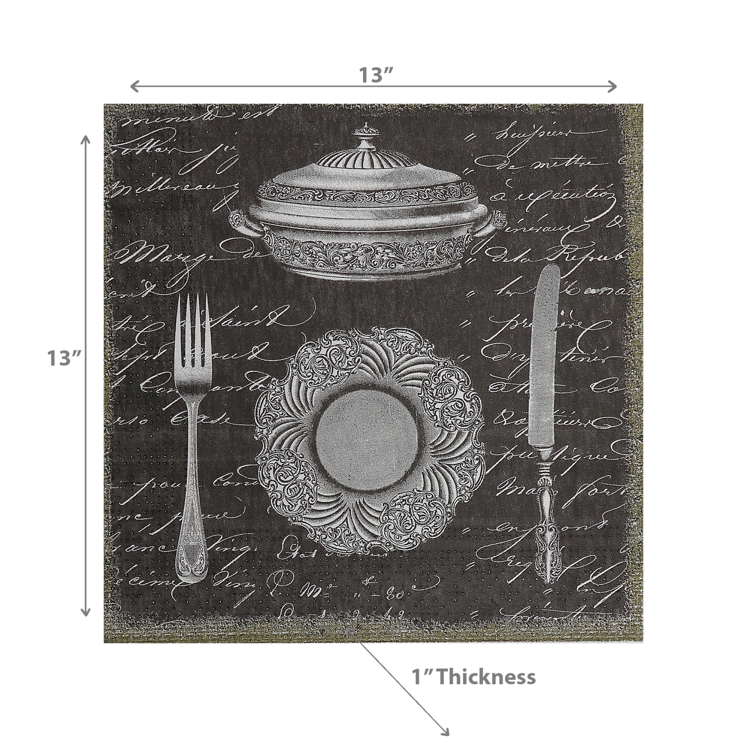 Maison Concepts 20 Pack Luncheon 3 Ply Napkin Dinner Set Setting - Set of 6