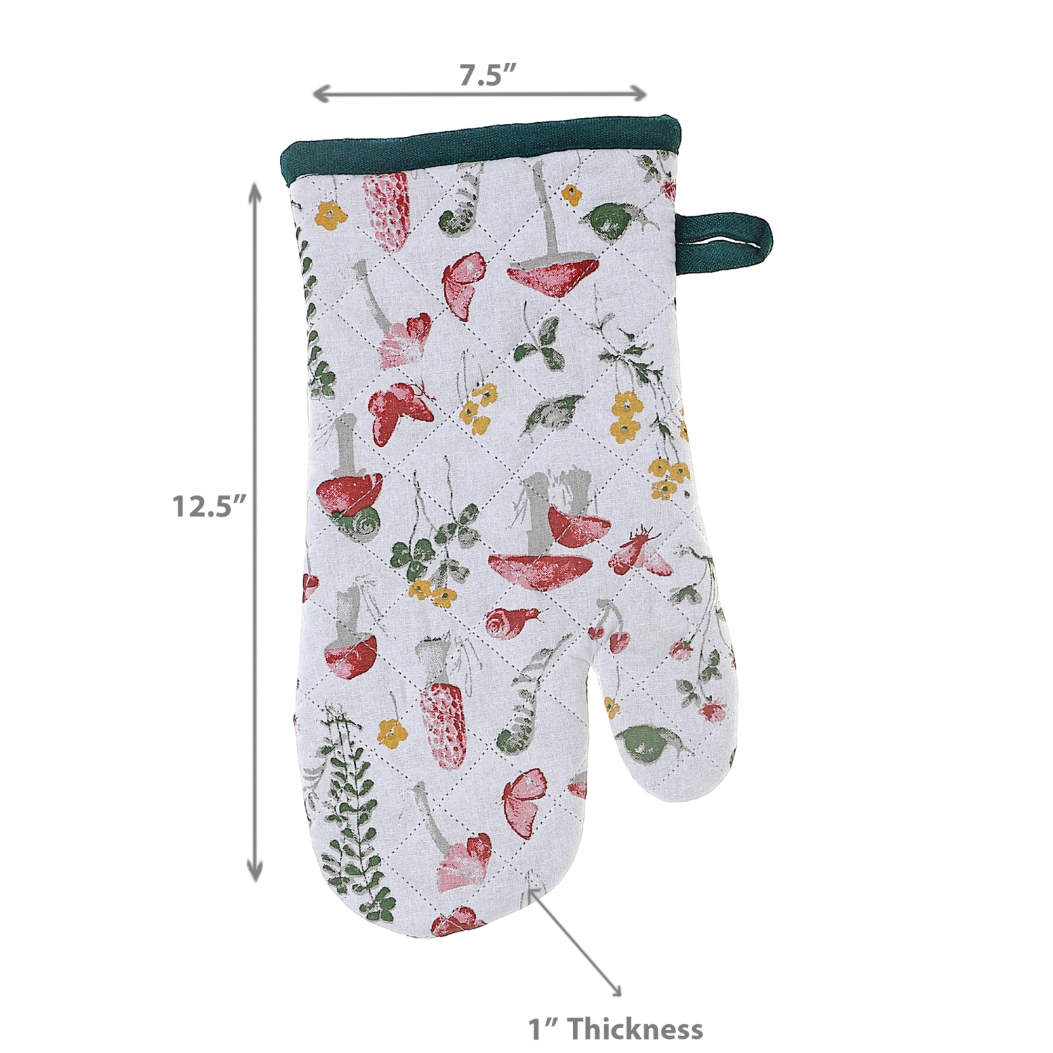 Maison Concepts Cotton Oven Mitt Mushroom - Set of 2