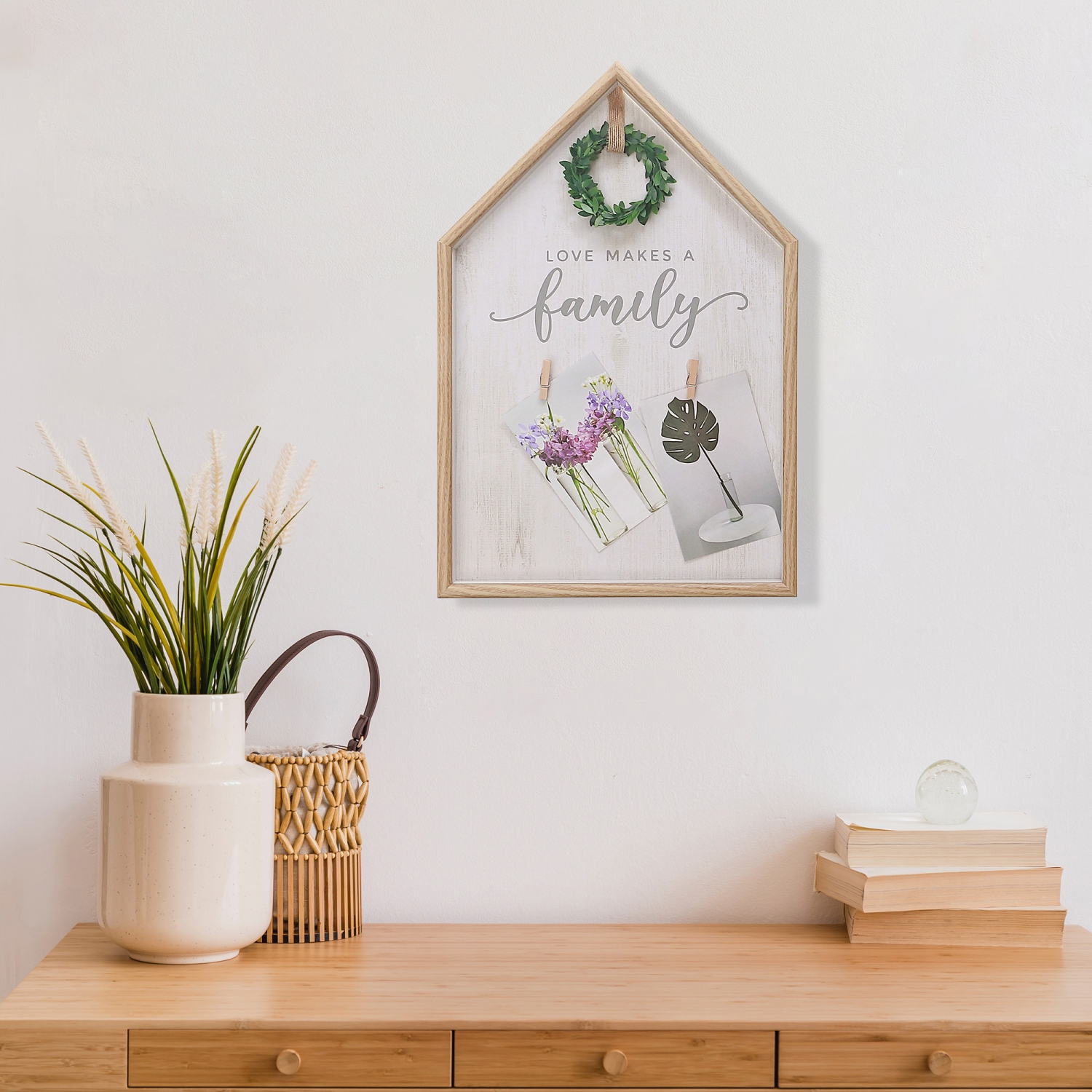 Maison concepts – cadre à collage en MDF avec fausses plantes 4X6