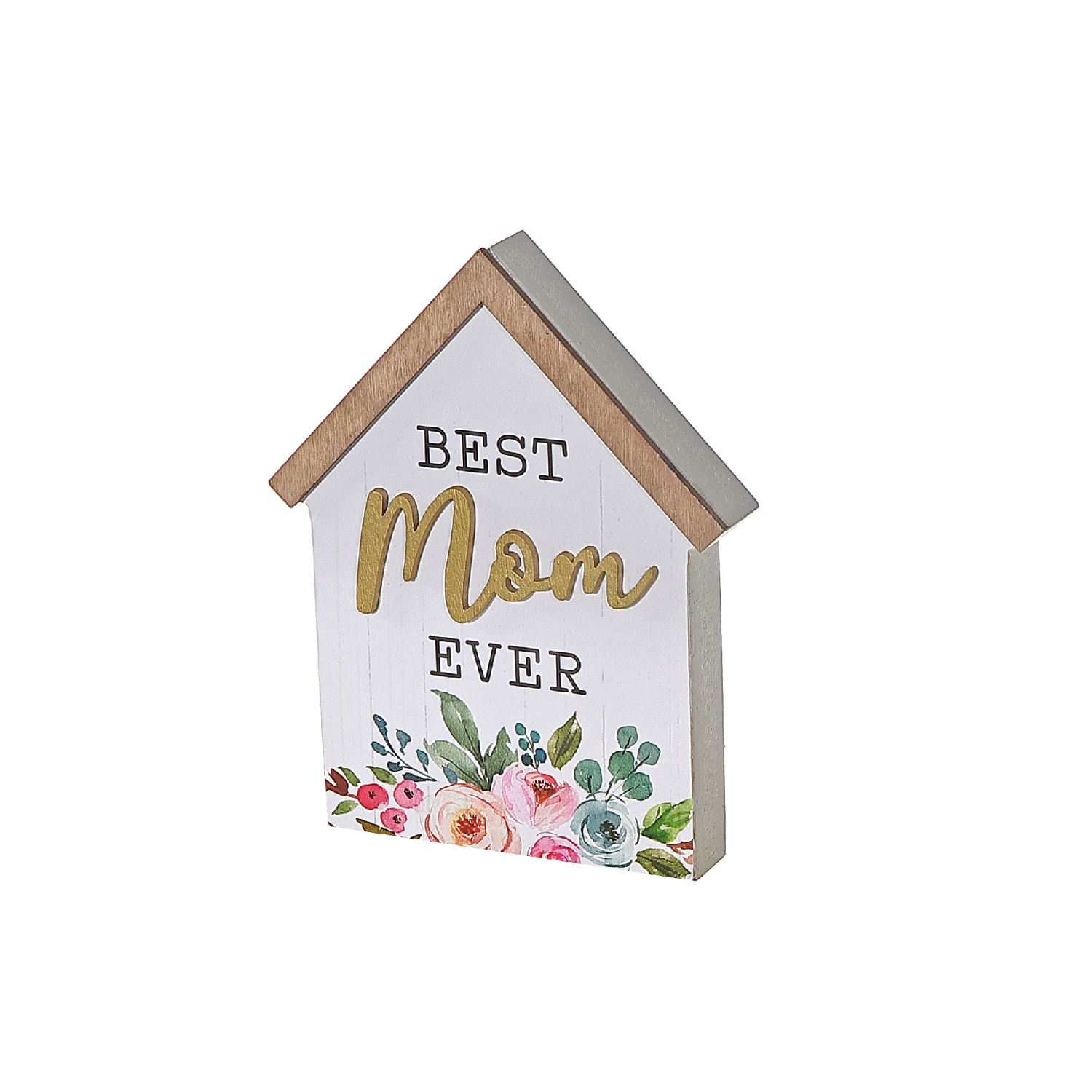 Maison en bois de Maison en forme de bloc décor meilleure maman à ce jour