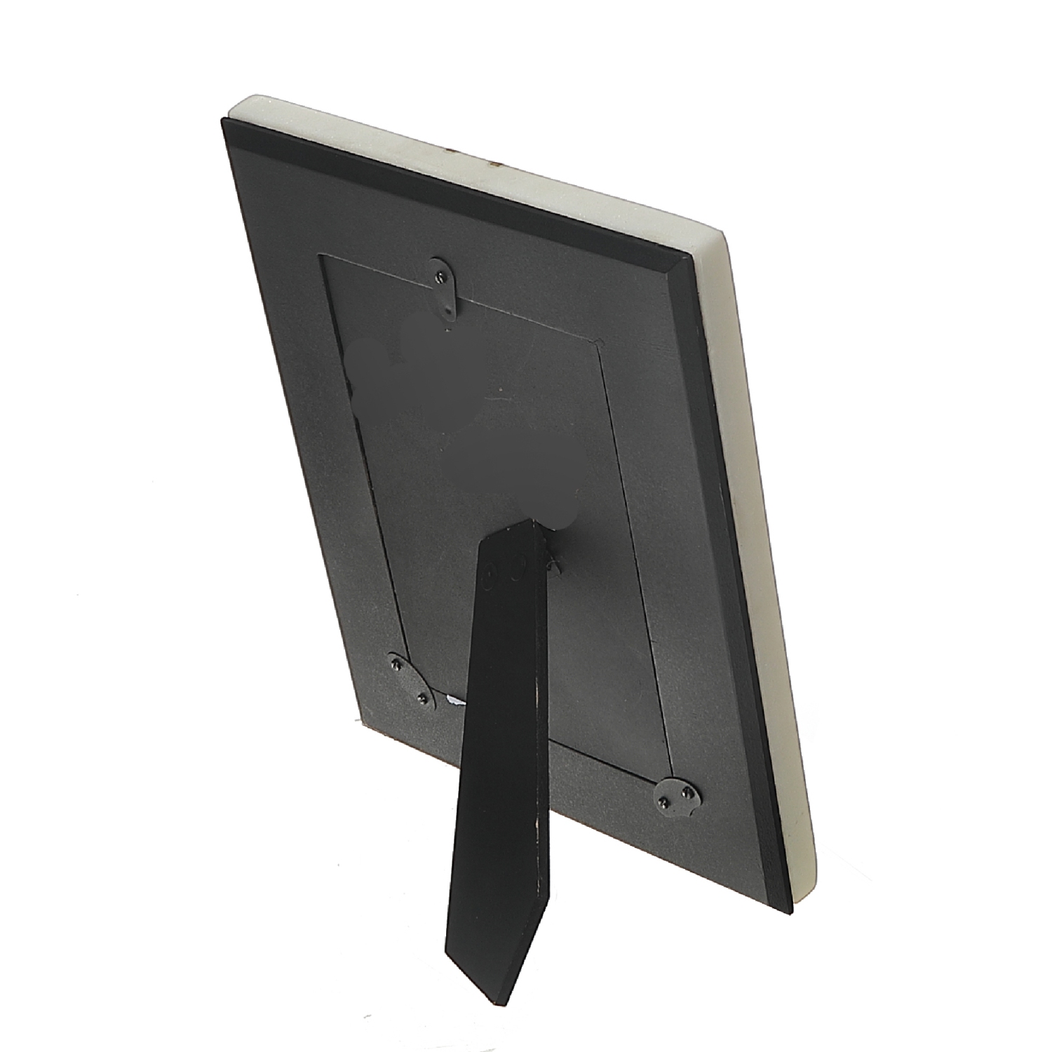 Cadre photo incrusté en laiton marbré blanc de Maison concepts, 6 x 4 po