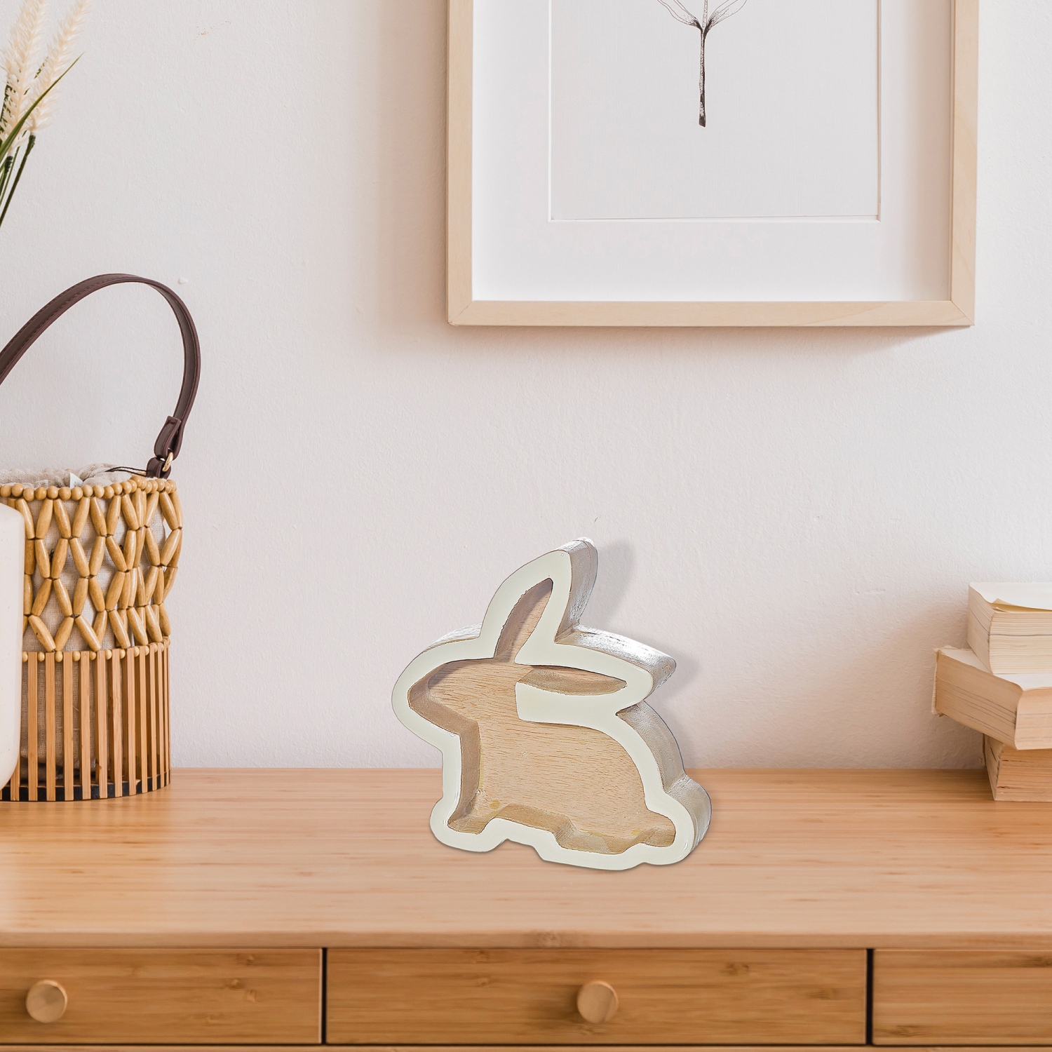 Maison Concepts Wooden Bunny With Enamel Finish