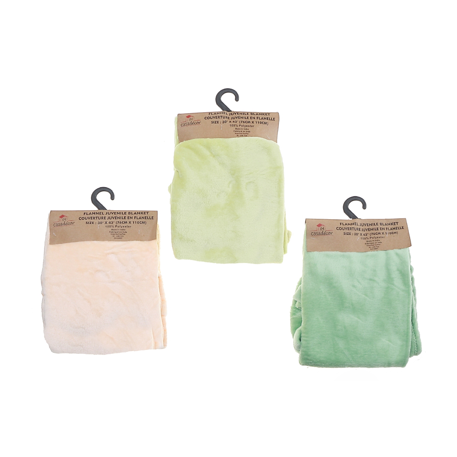 Couverture pour enfants en flanelle de Maison concepts - Ensemble de 3