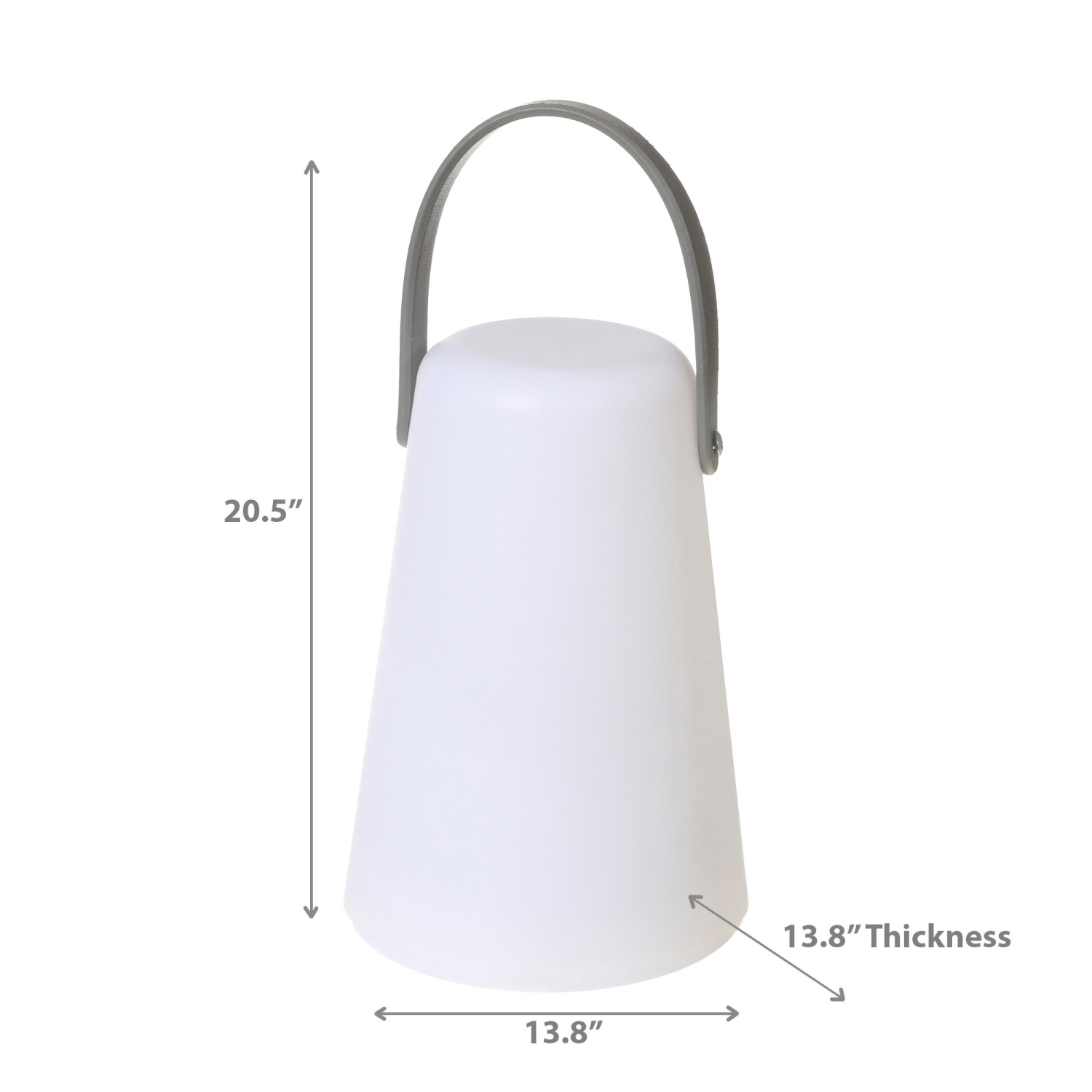 Maison Concepts LED Outdoor Lantern WhiteGrey Handle