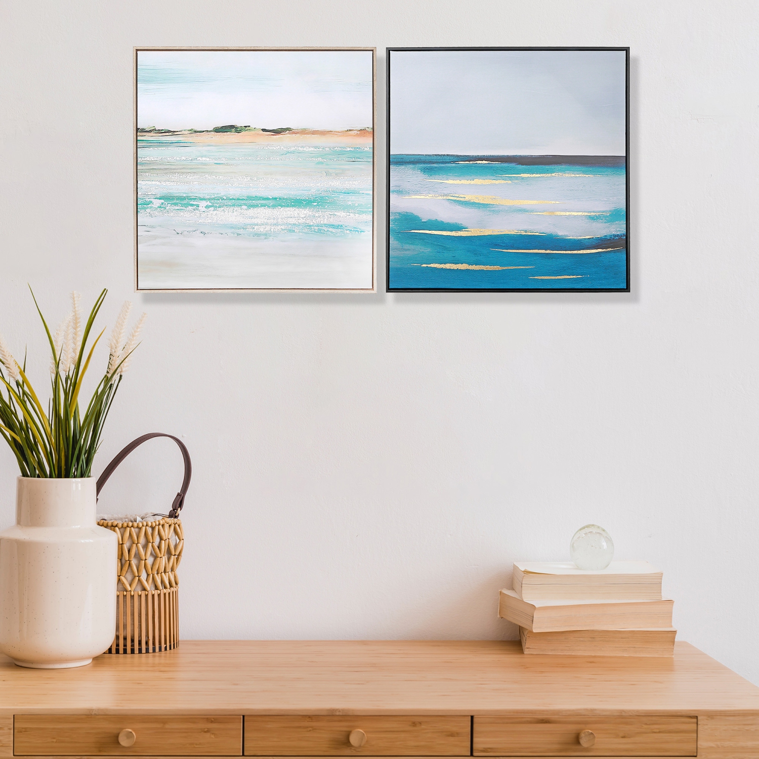 Maison Concepts Framed Canvas Wall Art Ocean - Set of 2