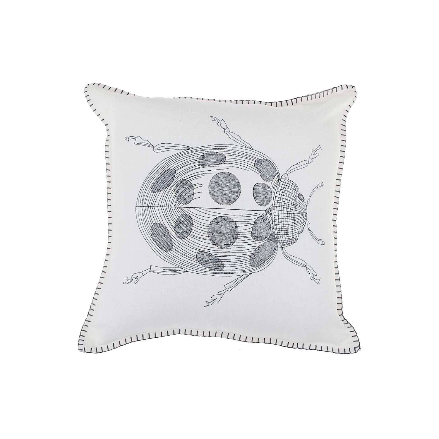 Ensemble de 2 couvertures brodées de coutures de maison concepts Lady Bug 18 x 18