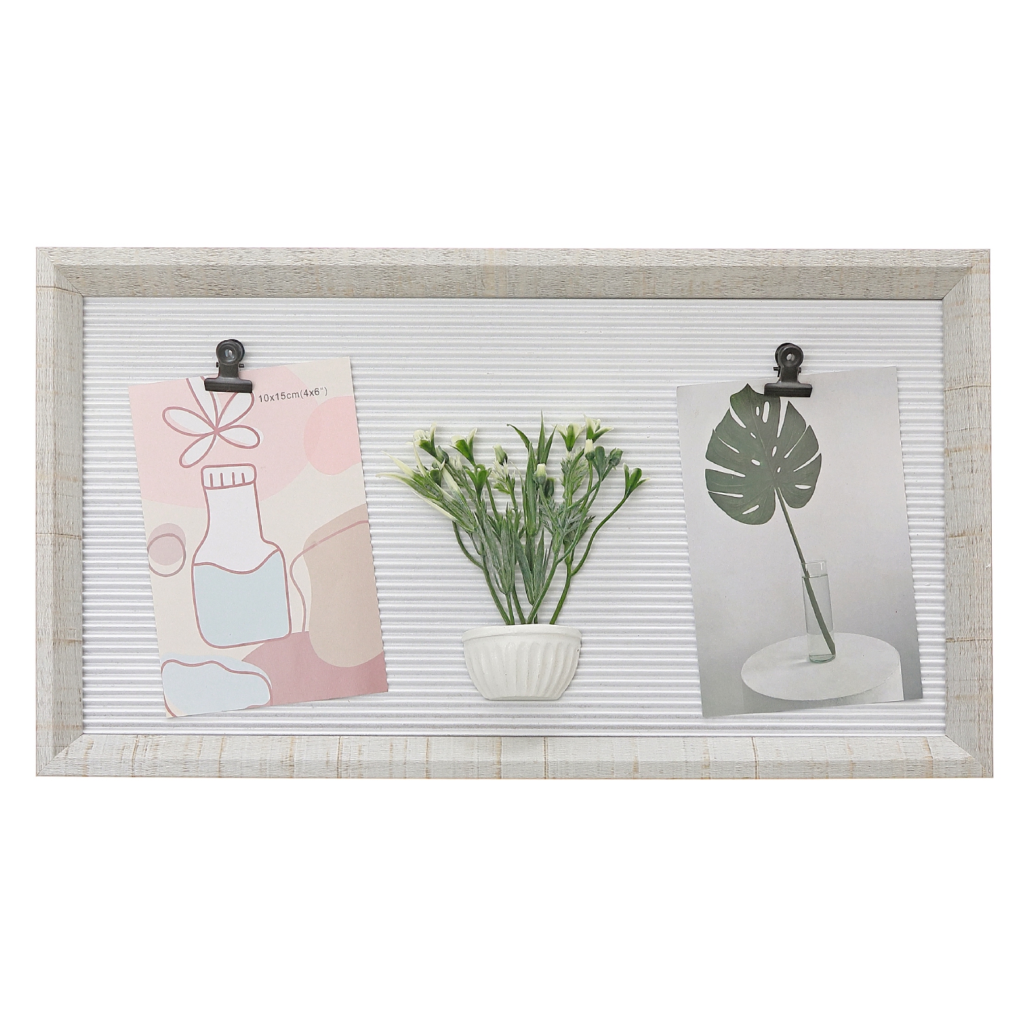 Maison concepts – cadre à collage en MDF avec fausses plantes 4X6