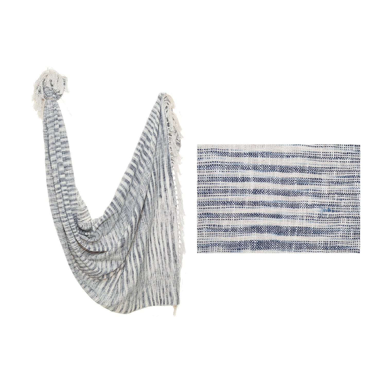 Jeté teint par nouage Cotton Slub de Maison concepts, 50 x 60 pi