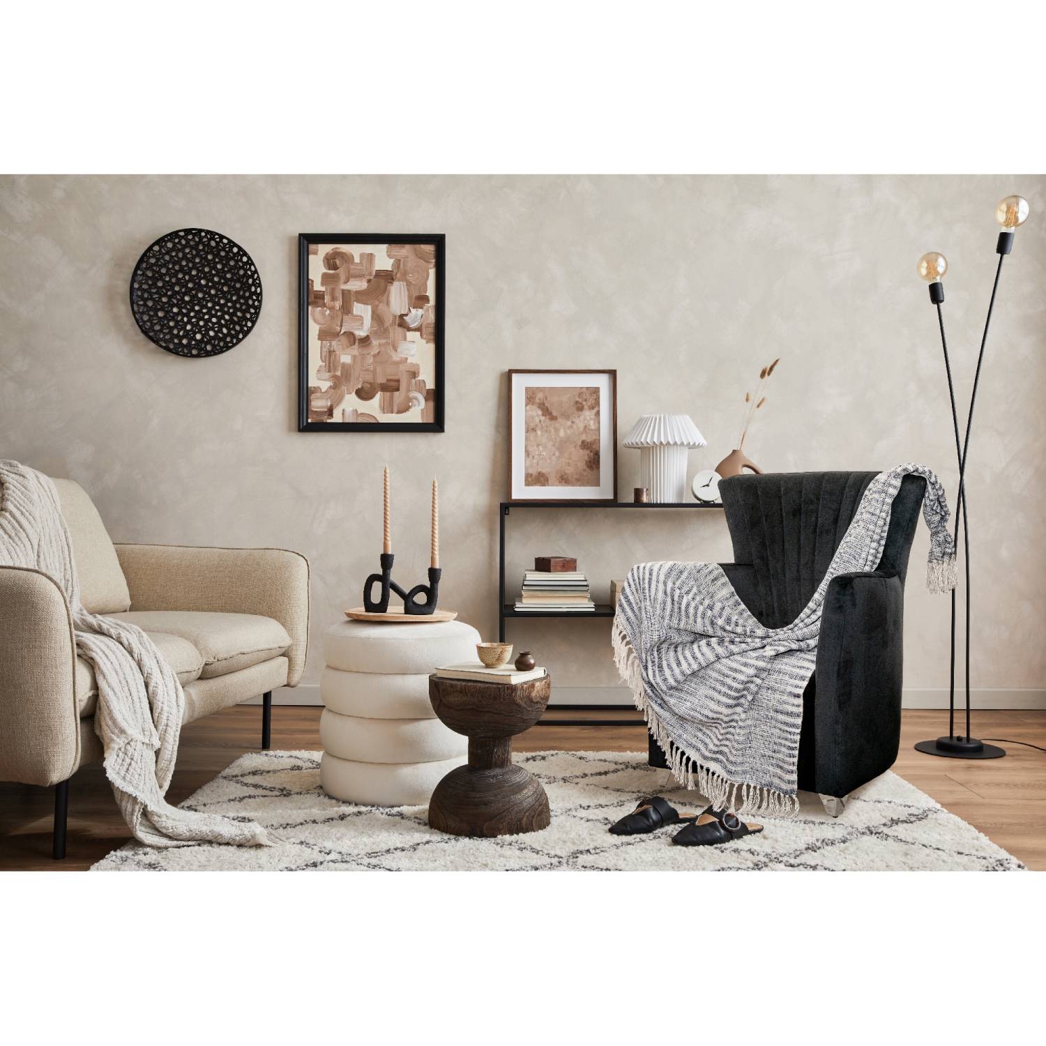 Jeté teint par nouage Cotton Slub de Maison concepts, 50 x 60 pi