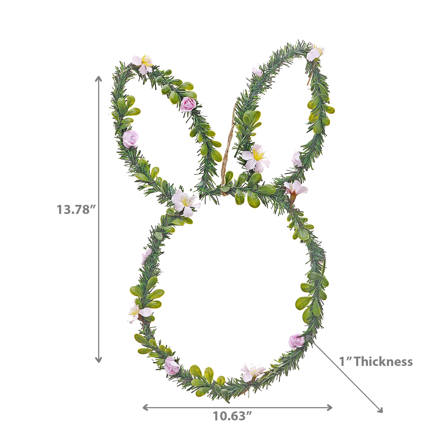 Maison Concepts Bunny Head Leaves & Floral Wall Hanging