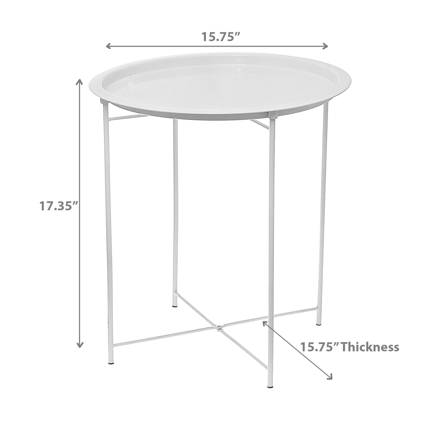 Maison Concepts Metal White Round Coffee Table