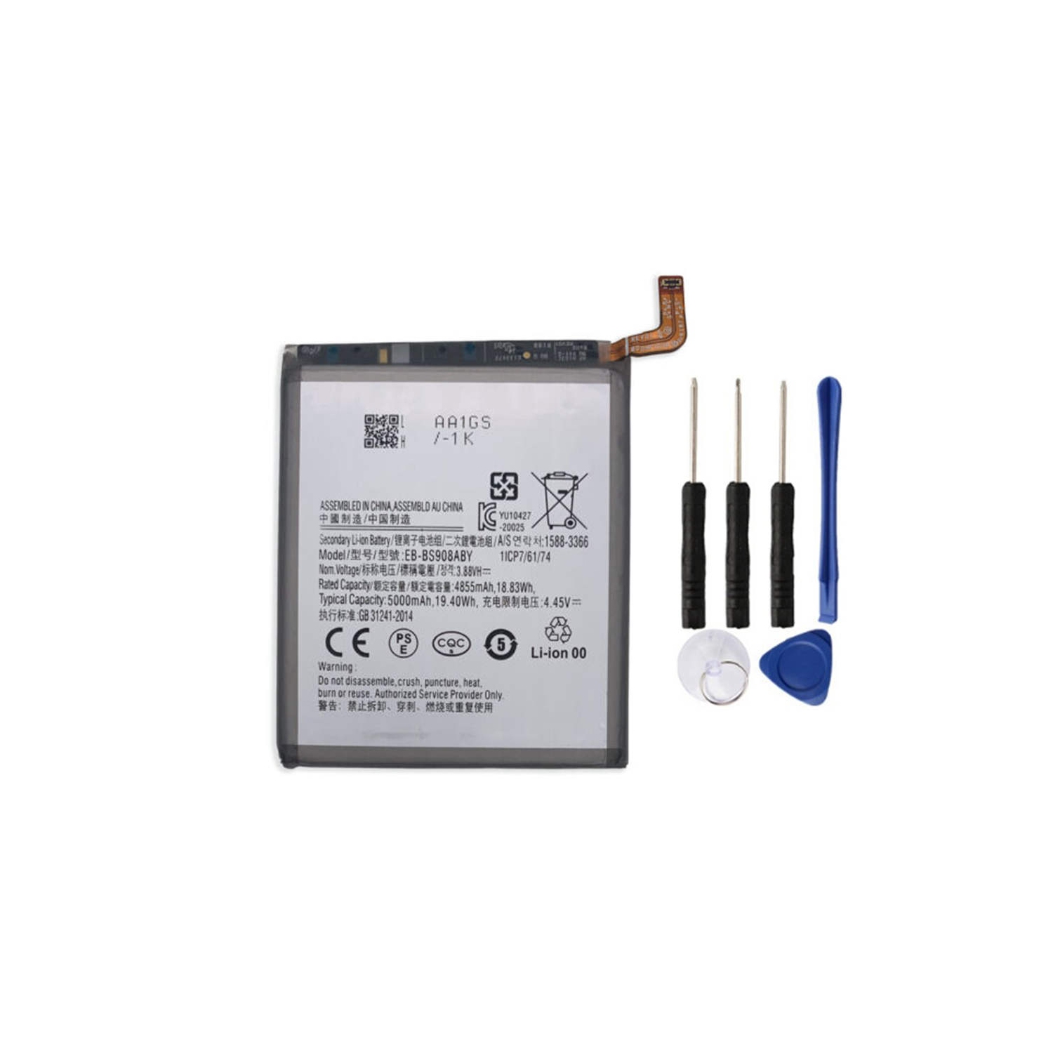 Replacement Battery & Repair Tools Compatible for Samsung Galaxy S22 Ultra, SM-S908 EB-BS908ABY