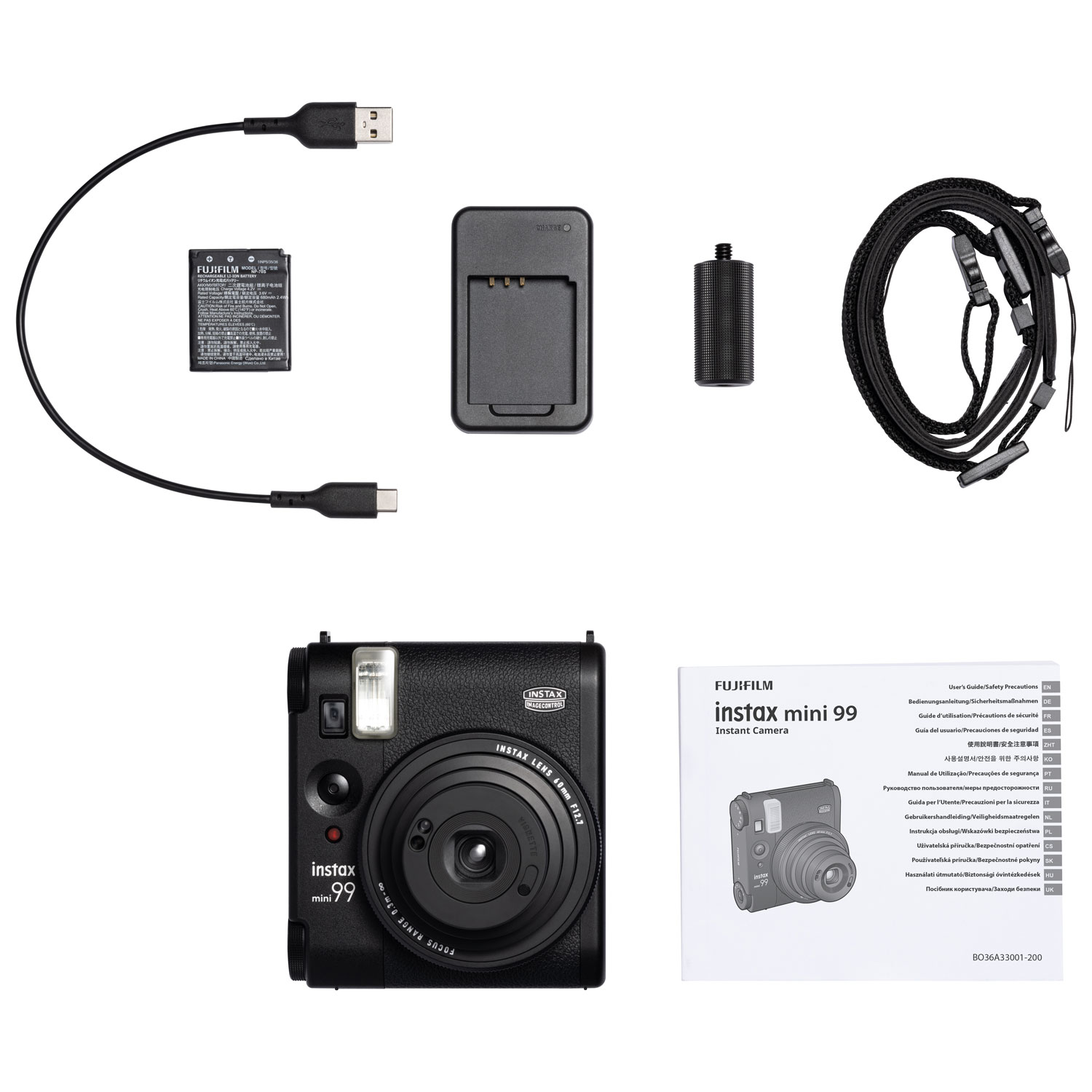 Fujifilm Instax Mini 99 Analog Instant Camera - Black