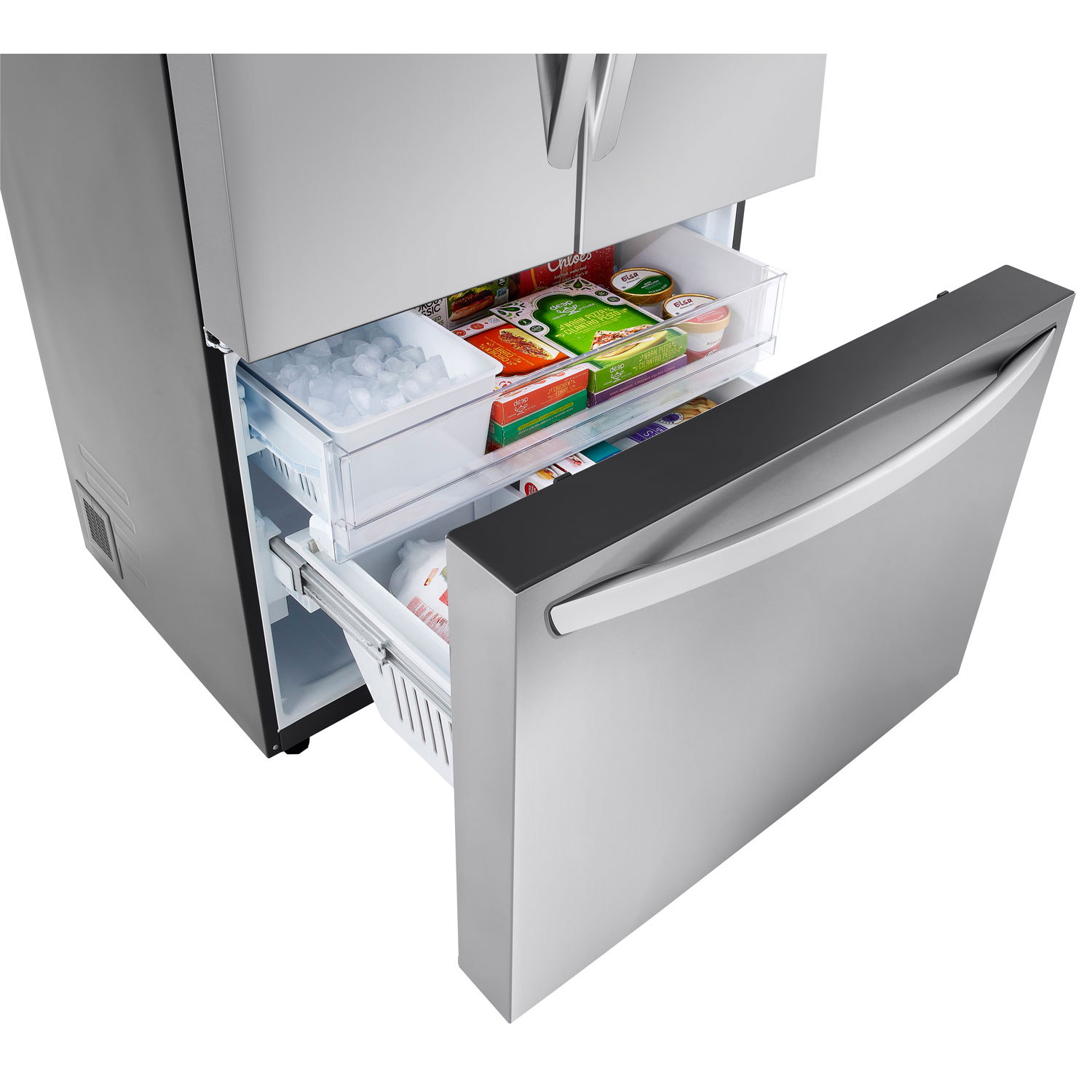 LG 36" 31.7 Cu. Ft. French Door Refrigerator with Water Dispenser - Stainless Steel