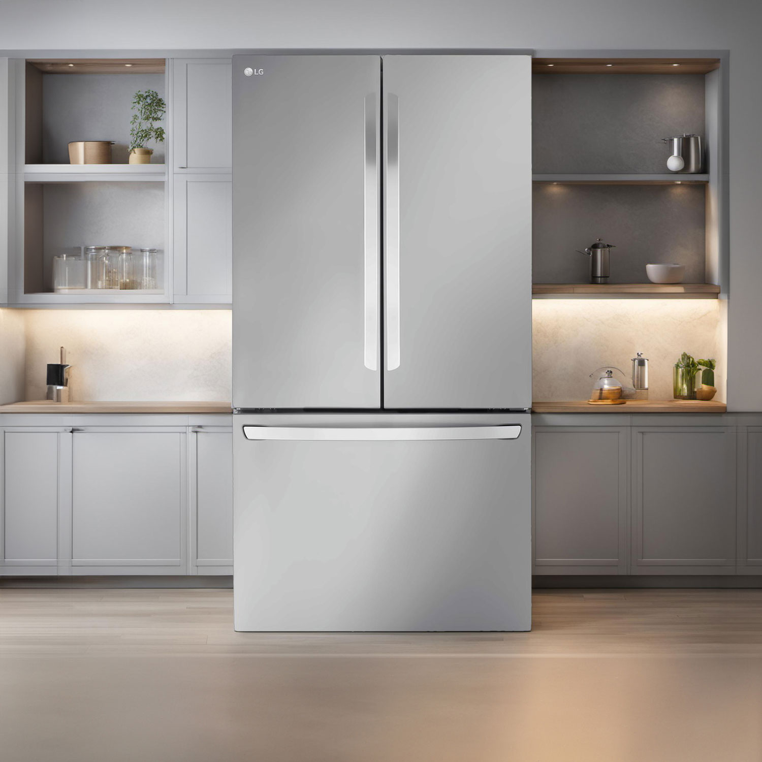 LG 36" 31.7 Cu. Ft. French Door Refrigerator with Water Dispenser - Stainless Steel
