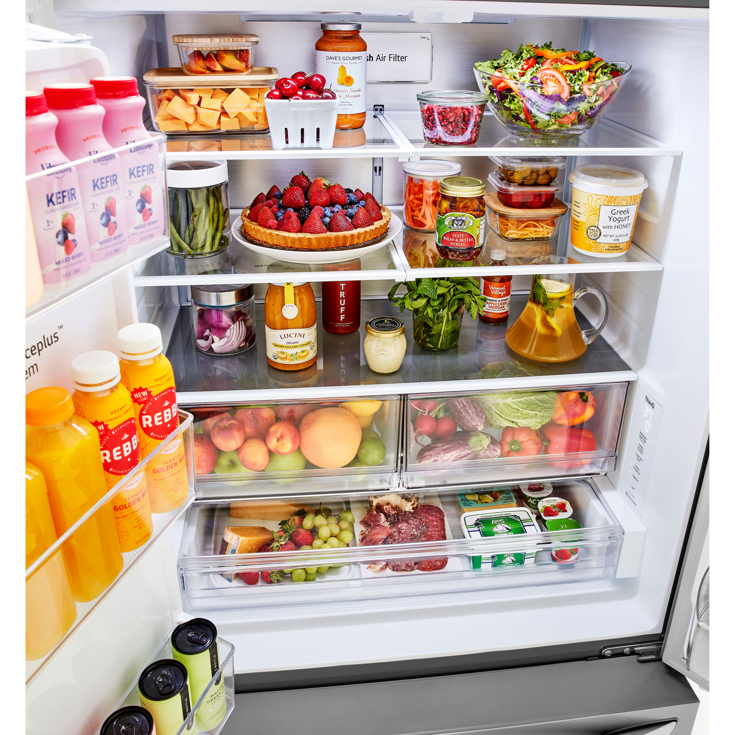 LG 36" 31 Cu. Ft. French Door Refrigerator with Water & Ice Dispenser - Stainless Steel