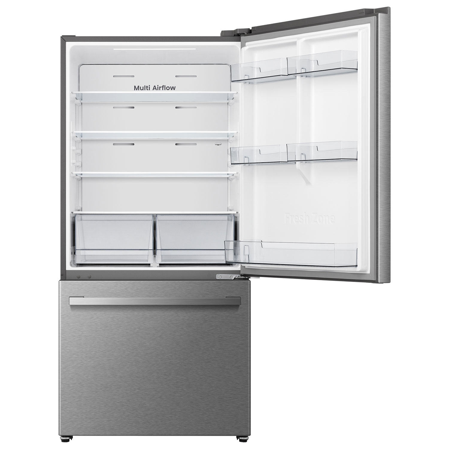 Réfrigérateur à congélateur inférieur 22,3 pi³ 31,3 po de Hisense - Acier inoxydable