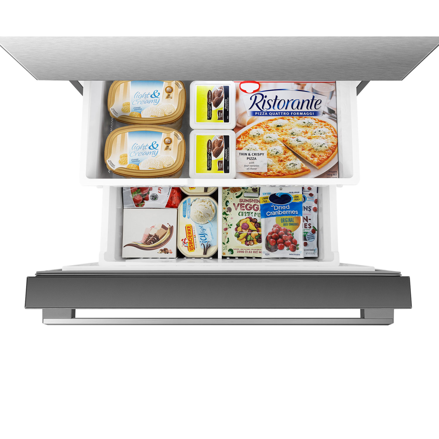 Réfrigérateur à congélateur inférieur 22,3 pi³ 31,3 po de Hisense - Acier inoxydable