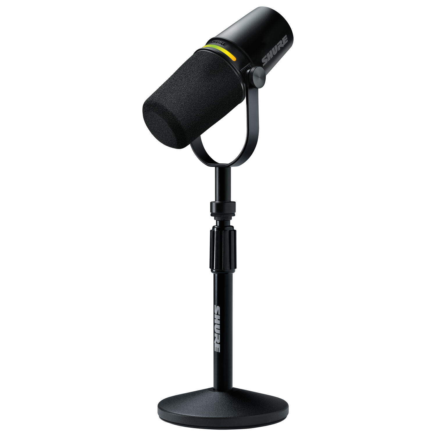 即日配送！SHURE MV7＋ Shure MV7+-K XLR/USB-C Dynamic Microphone with Stand - Black