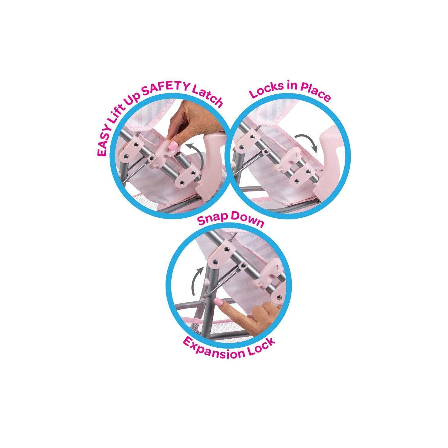 Pink Snack N Go Shade Stroller