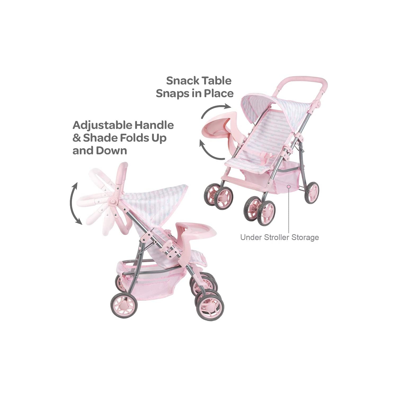Pink Snack N Go Shade Stroller