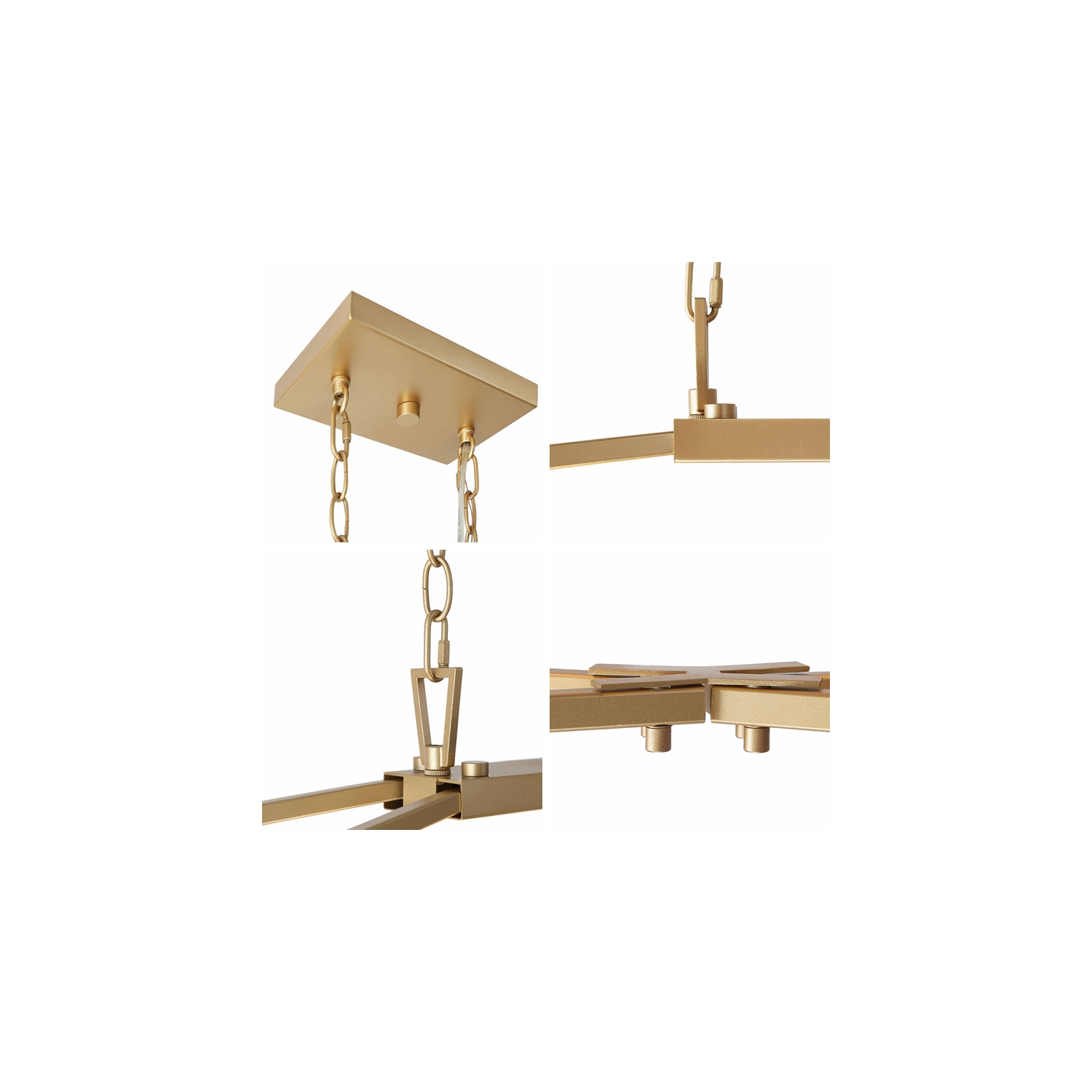 Modern Minimalist Gold Bedroom Chandelier, 4-Light Transitional Mid-century Kitchen Dining Room Candlestick Chandelier Ceiling Light