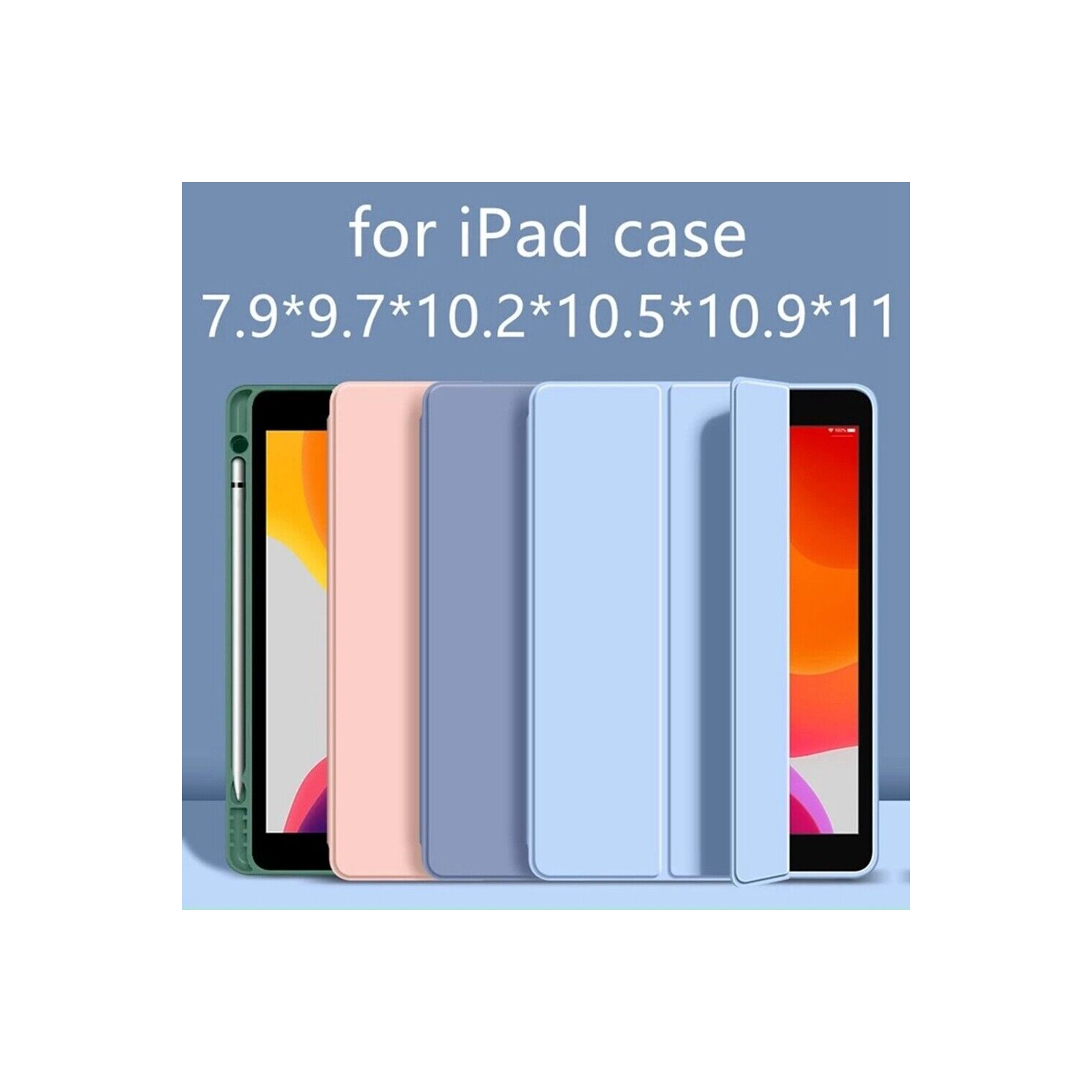 iPad 11th Generation Case 2025 , iPad 10th Generation Gen 10.9-inch Case - Smart Folio Cover (2022) - Sky Blue